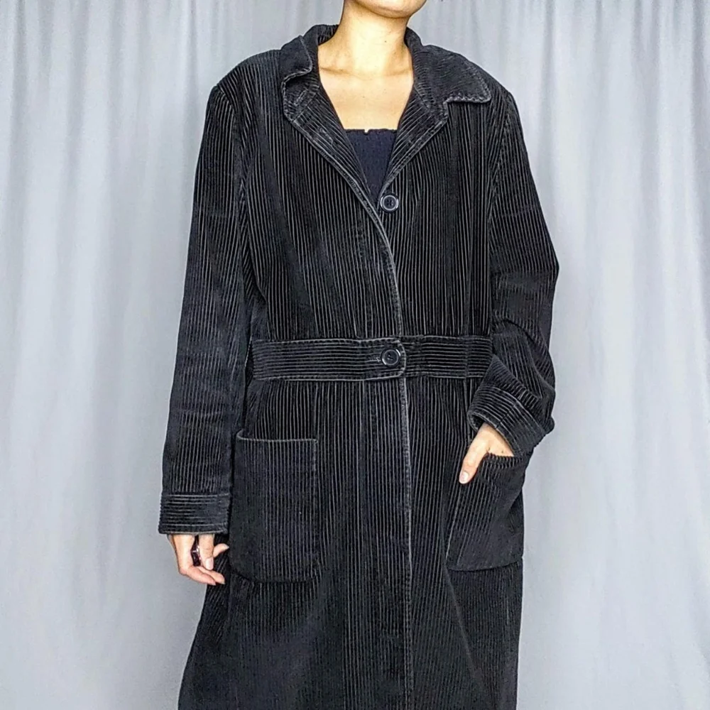 🛑 SOLD 🛑 Wide wale corduroy long vintage jacket - Picture 2 of 8